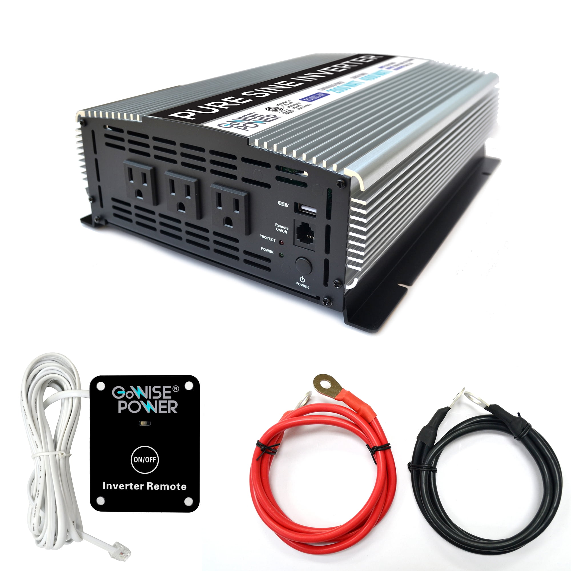 GoWISE Power PS1003 Pure Sine Wave Inverter (2000w Cont/4000w Peak)