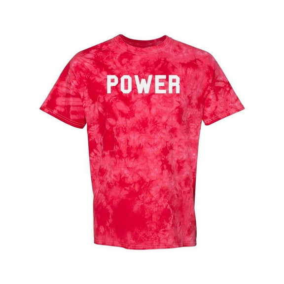 Power Text Tie-Dye Crystal Men -Smartprints Designs, Male x-Large