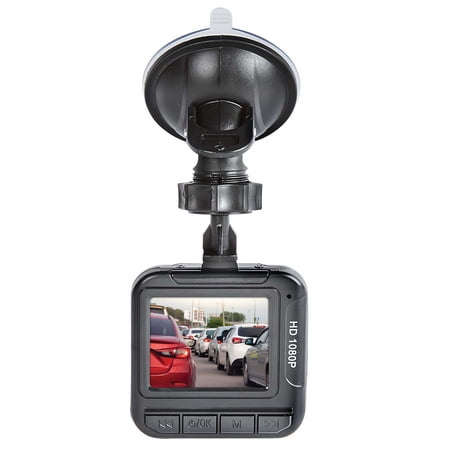 Power To Go 1080p Full HD Car Dash Camera with Night Vision and Wide-Angle Lens, Black
