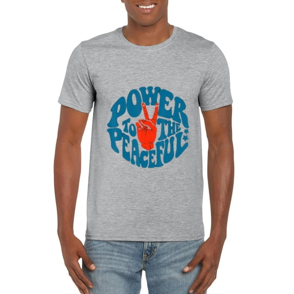 Power To The Peaceful Retro Vintage 70s 4th Of July T-Shirt, for men & women, up to size 5XL