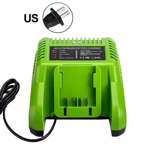 Power Tool Accessories For GreenWorks 40V Lithium Battery 29482 29472 ST40B410 BA40L210 STBA40B210 29462 20262 29282 Charger