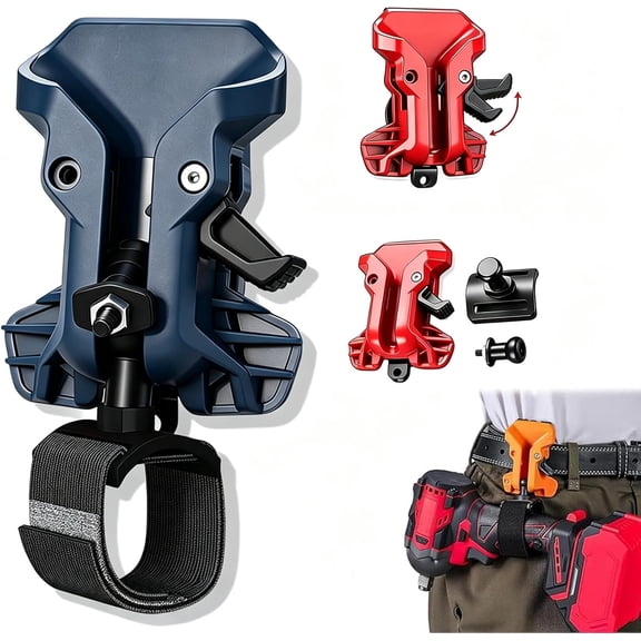 Power Tool Holster Self-Locking Quick Release Waist Belt Clip for Drill Hammer Impact Driver Electrician Tool Holder