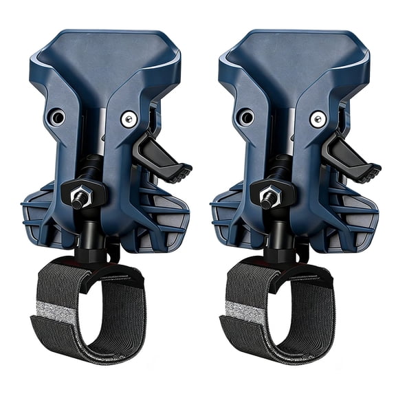 Power Tool Holster Waist Clip System, 2-Pack Drill Holder with Safety Lock, Elastic Strap and ABS Steel Belt Hook
