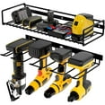 thumbnail image 1 of Power Tool Organizer, 2 Layers Storage Rack, 4 Drill Holders, Garage Storage Shelving Wall Mounted, 1 of 7