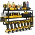 thumbnail image 1 of Power Tool Organizer-7 Drill Holder Wall Mount, Garage Organization Storage, 3 Layer Heavy Duty Metal Power Tool Rack,Garage Tool Organizer with Screwdriver Plier Hammer Holder, Men Dad Gifts, 1 of 7