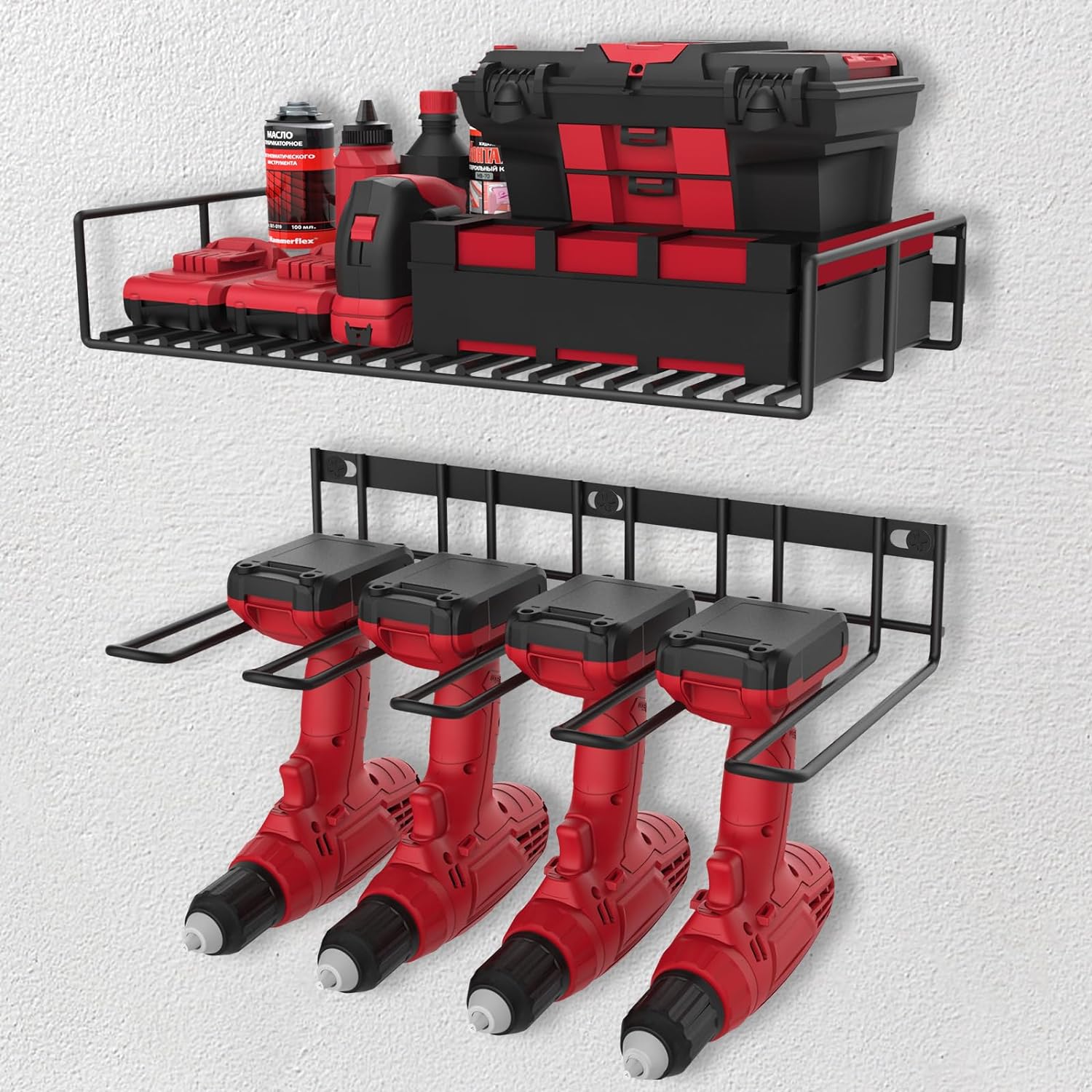 Power Tool Organizer Wall Mount Cordless Drill Holder and Garage