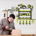thumbnail image 1 of Power Tool Organizer Wall Mount, Heavy Duty Metal Drill Holder for Garage Storage with 5 Tiers and Hooks, 1 of 7