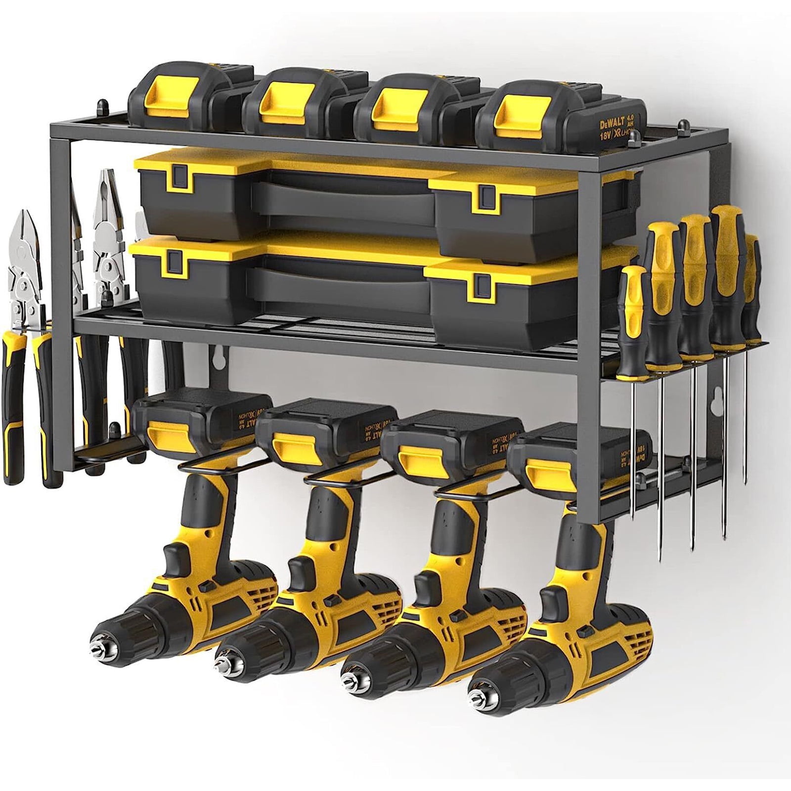Power Tool Organizer Wall Mounted Power Tool Rack for Cordless Drill