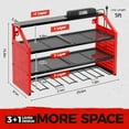 thumbnail image 1 of Power Tool Organizer With Charging Station, Heavy Duty Steel, 6 Drill Sizes, 6 Sockets, Easy Install Garage Storage Rack, Red, 1 of 7