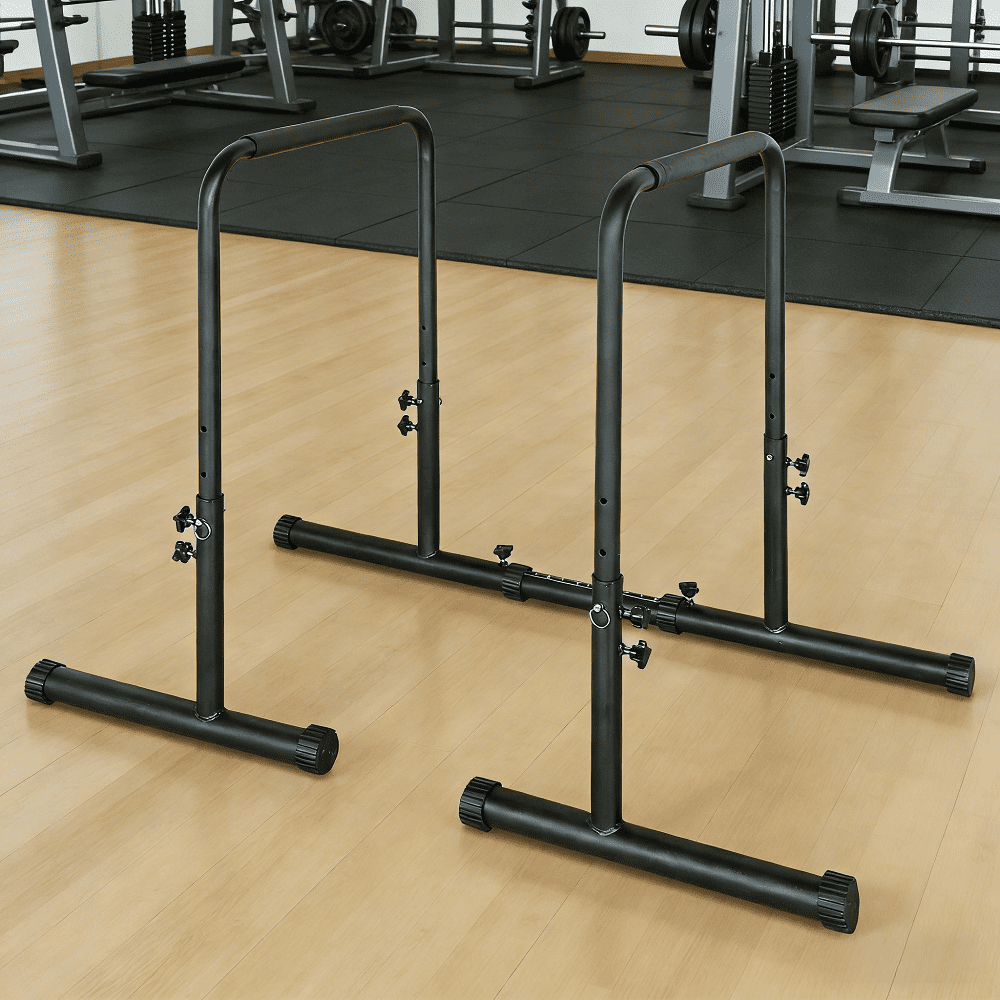 Power Tower Dip Station Pull Up Bar Stand Adjustable Height Heavy Duty Multi-Function Fitness Training Equipment Home Gym 550Lbs Capacity Detachable Bench Foldable Full Body Workout Steel Frame