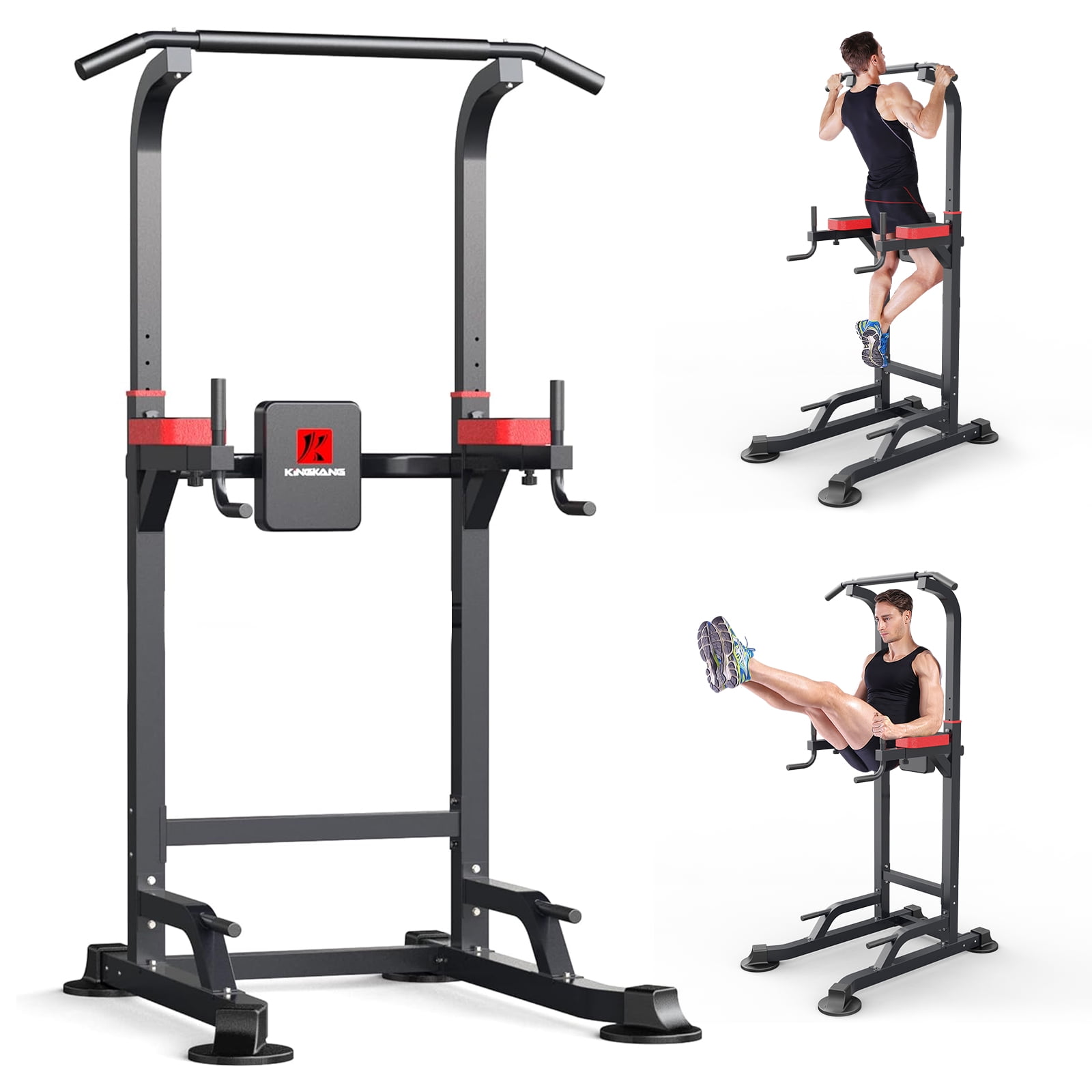 Power Tower Dip Station Workout equipment Pull up Bar for Home Gym Adjustable Height Strength Training Fitness Excercise Equipment Load 680LBS