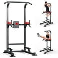 thumbnail image 1 of Power Tower Dip Station Workout equipment Pull up Bar for Home Gym Adjustable Height Strength Training Fitness Excercise Equipment,Load 680LBS, 1 of 7