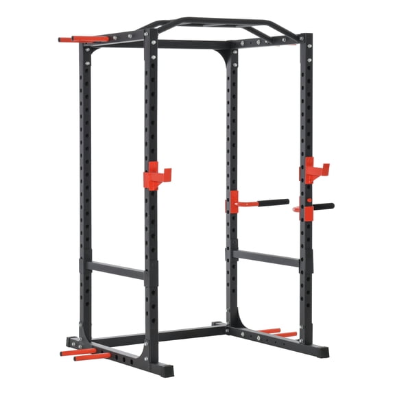Power Tower Pull Up Bar, Squat Rack, Home Gym Equipment - Strength Training, Adjustable Dip Station, Multi-Grip, 330lbs Capacity