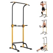 Power Tower Pull Up Bar Station - 330 LBS Stable Multi-Function Gym Dip Station for Home Strength Training Equipment - 10 Adjustable Heights