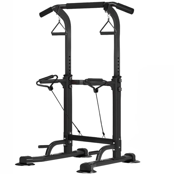 Power Tower Pull Up Dip Station Adjustable Height Multifunctional Home Strength Fitness Exercise Equipment  Simple Installation