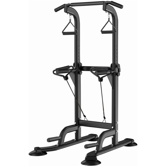 Power Tower Pull Up & Dip Station Multi-Function Strength Fitness Workout Station Height Adjustable