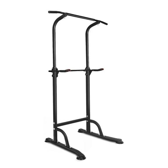 Power Tower Workout Dip Station Pull Up Bar, Height Adjustable Multi-Function Dip Stand for Home Gym, Strength Training Fitness Equipment