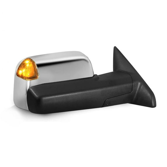 Power Towing Heated Chrome Side View Mirror for Right Side (Passenger Side) RH For 2013 2014 2015 2016 Ram 1500 2500 3500 Manual Towing Rearview Mirror