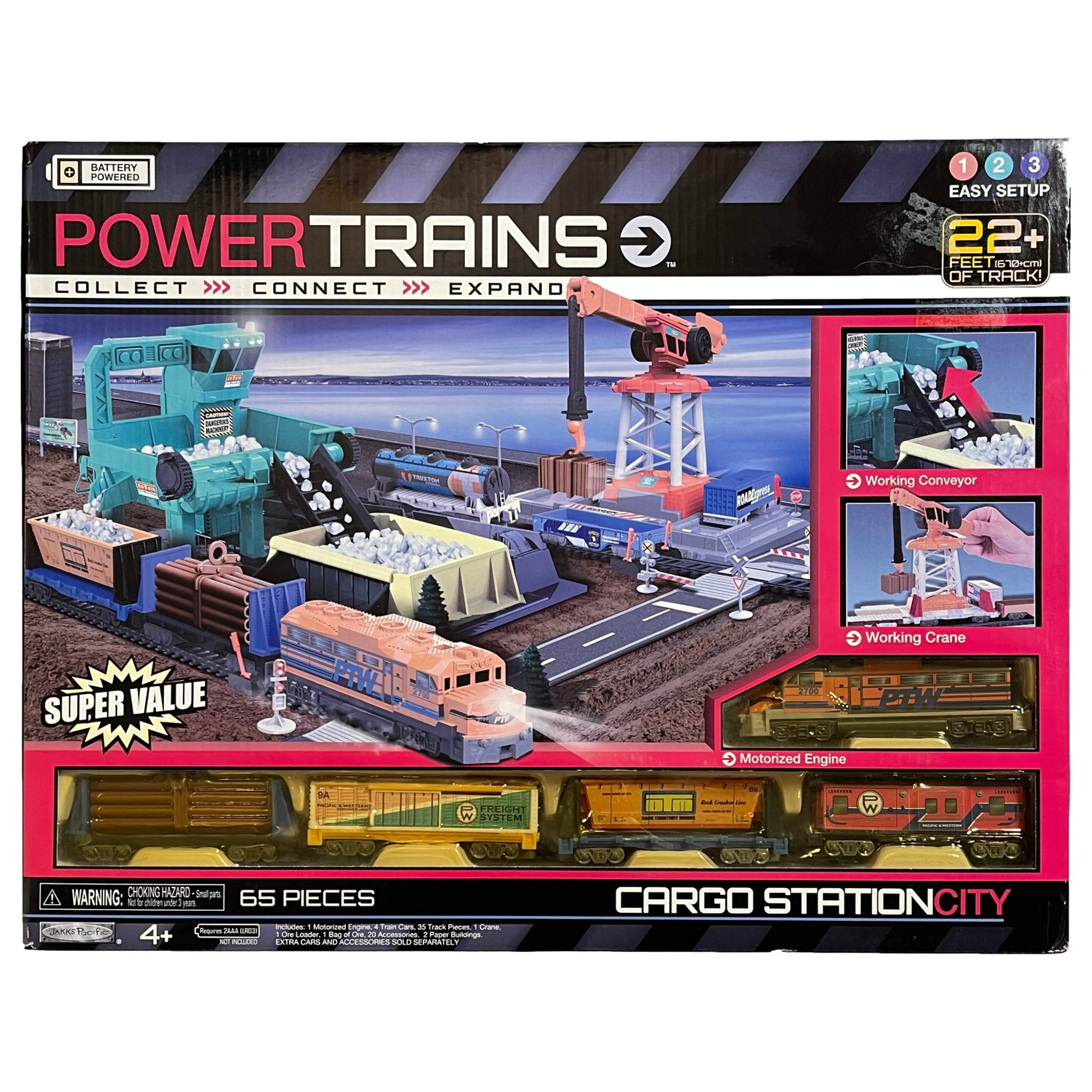Power Trains Motorized Cargo Station City Train Set Battery Operated Walmart