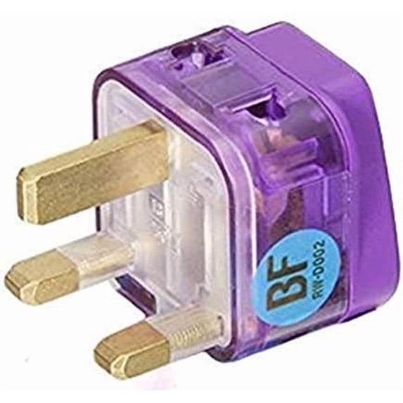 Power Travel Adapter Plug for UK, England, Ireland, Scotland, Kenya, Tanzania, Uganda [with Surge Protection and 2 Plug-in Ports] Type G, Grounded