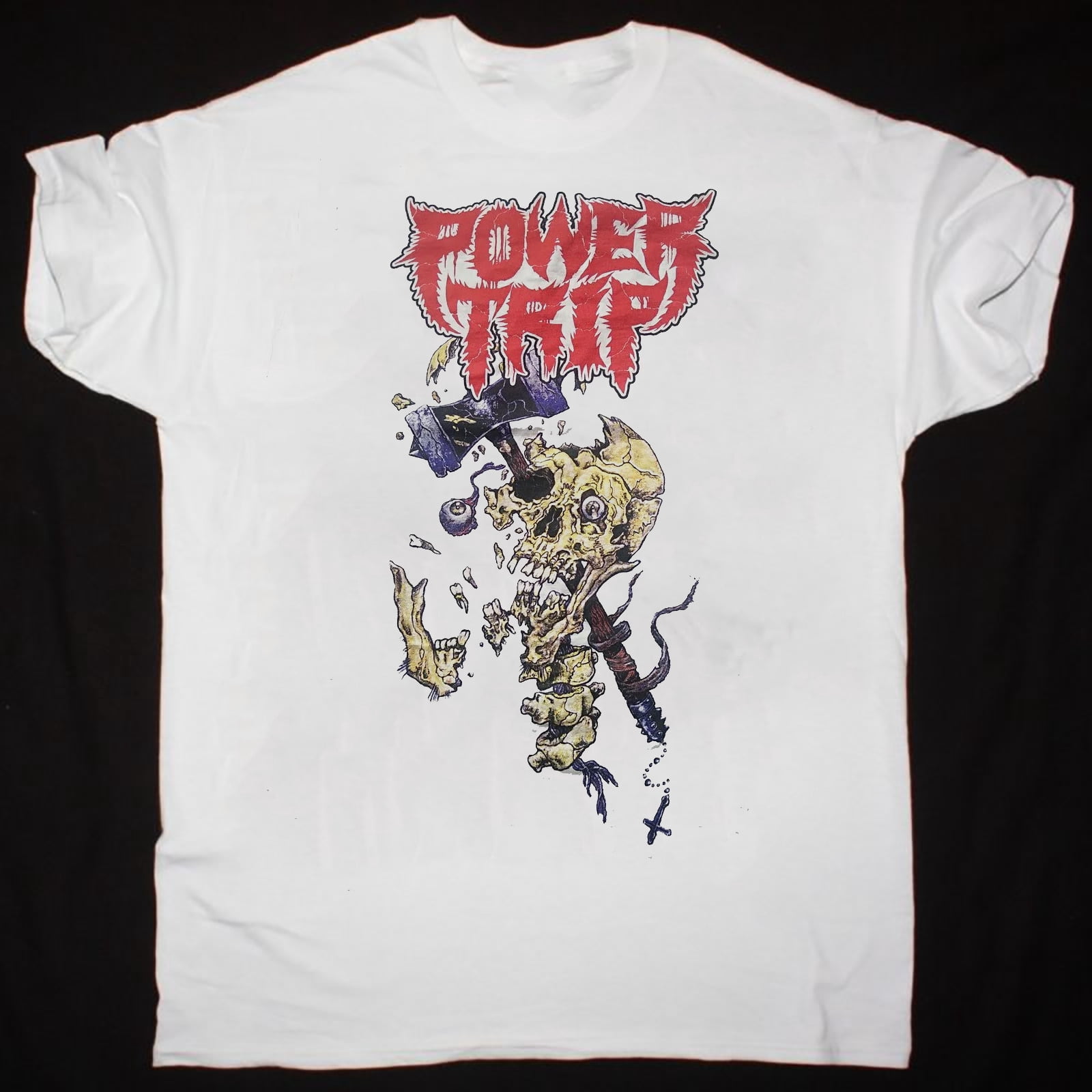 T-shirt Power Trip Band Tour 2017 - Noir Unisexe, Coton, Tailles S à 5XL