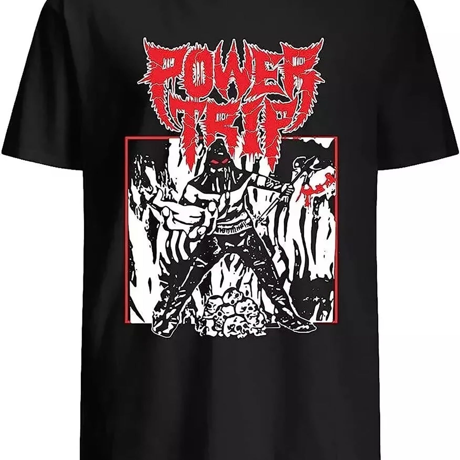 Power Trip Band Tshirt For Fans Heavy Black Unisex