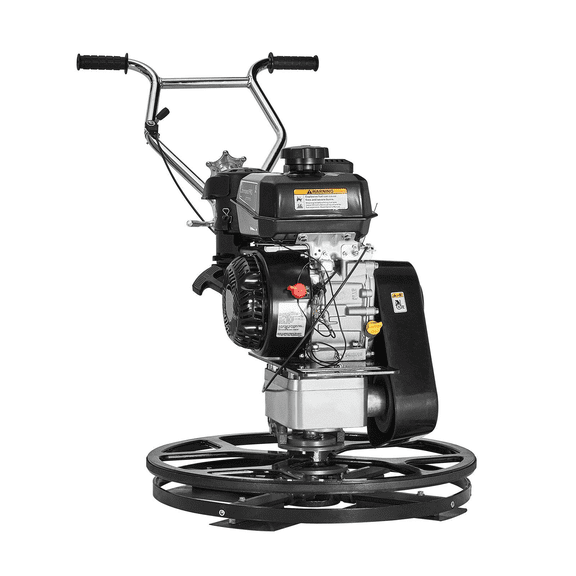Power Trowel 24" Walk Behind Concrete Finisher, 6HP Gas, Heavy Duty Cement Trowel with Float Pan & Blades, Adjustable Pitch for Smooth Concrete Surfaces