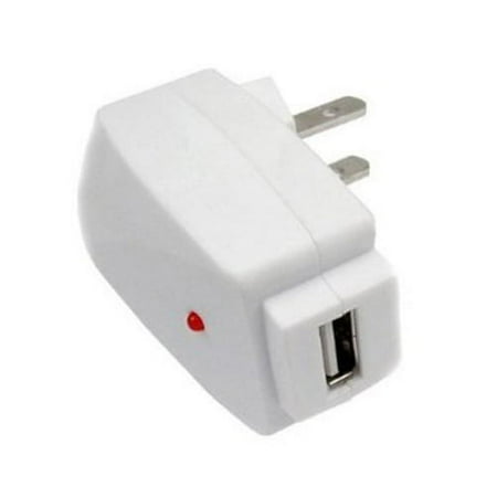 Power USB Home Charger Adapter Wall AC Plug White R1V for Barnes & Noble NOOK HD Plus Color - Blackberry Key2 LE - Blackview BV9000 Pro, BV8000 Pro - BLU S1, G9, Vivo XL4 XI Plus, Life One X3