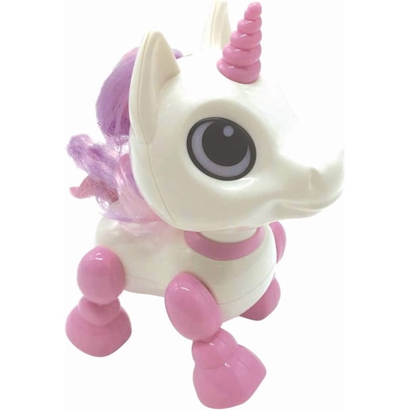 Power Unicorn Mini - Unicorn robot with light and sound effects, hand clap command, voice repeat