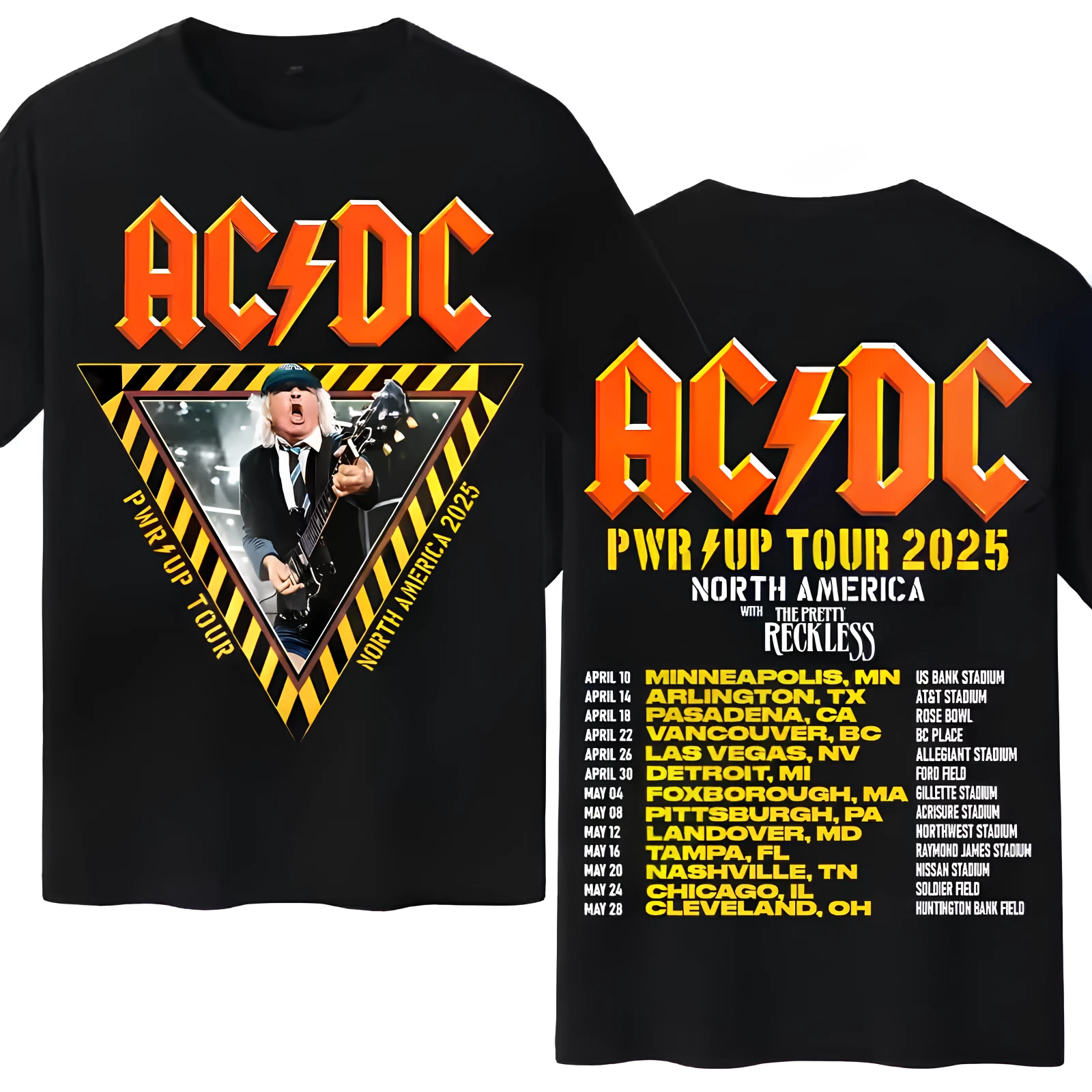 Power Up Tour 2025 Unisex T Shirt, AC.DC Band Shirt, Band 52 Years Rare ...