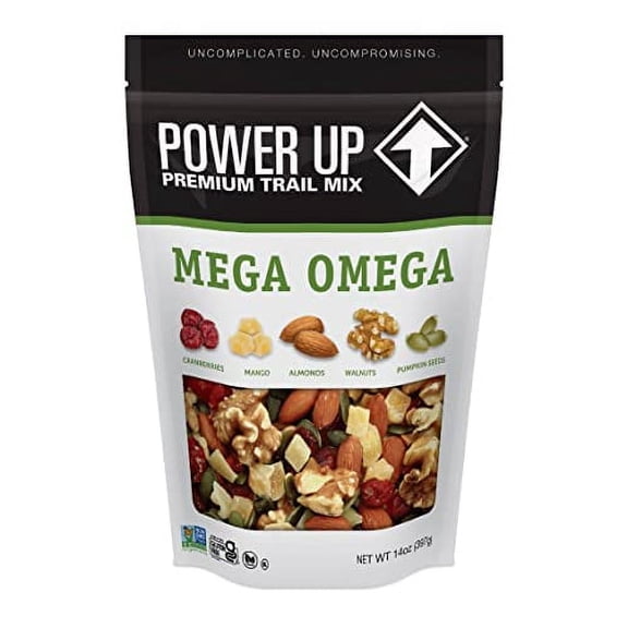 Power Up Trail Mix Gourmet Nut Bag, Mega Omega, 14 Ounce