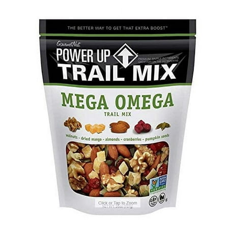 Power-Up Trail Mix, Mega Omega - Kosher (1 Pack of 26 oz)