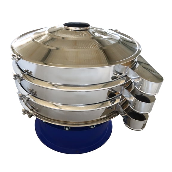Power Vibrating Sieve Shaker Powder Liquid Sifter Screen Stainless Steel Two Layer 39.3inch 220V