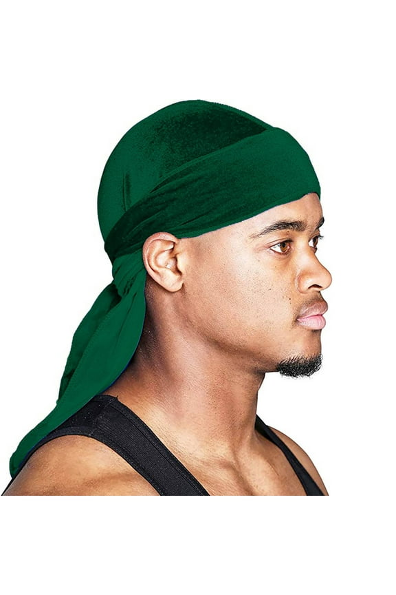 Power Waves Durag, Long Tail Satin Elastic Hat Velvet Hip Hop Durag, Premium Satin Deluxe Durags for Men, Breathable Premium Fabric, One Size Fits All, Durable & Versatile For All Hair Types