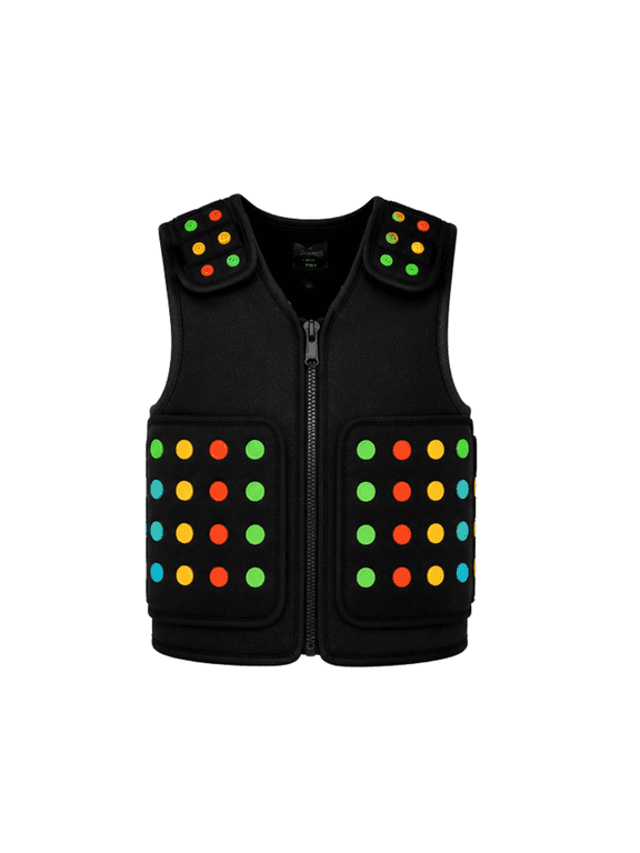 Compression Vest for Kids, Adjustable Lightweight Support Wear, Black XL