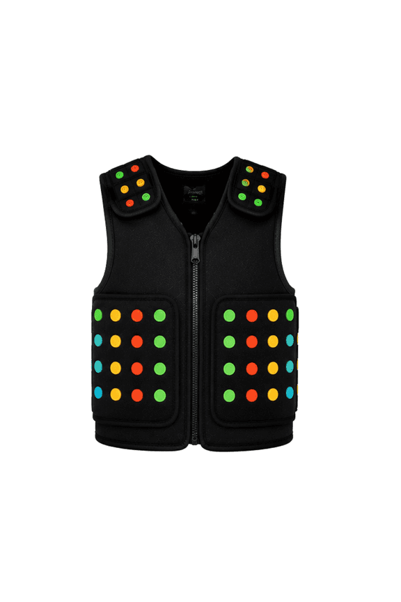 Compression Vest for Kids, Adjustable Lightweight Support Wear, Black XL