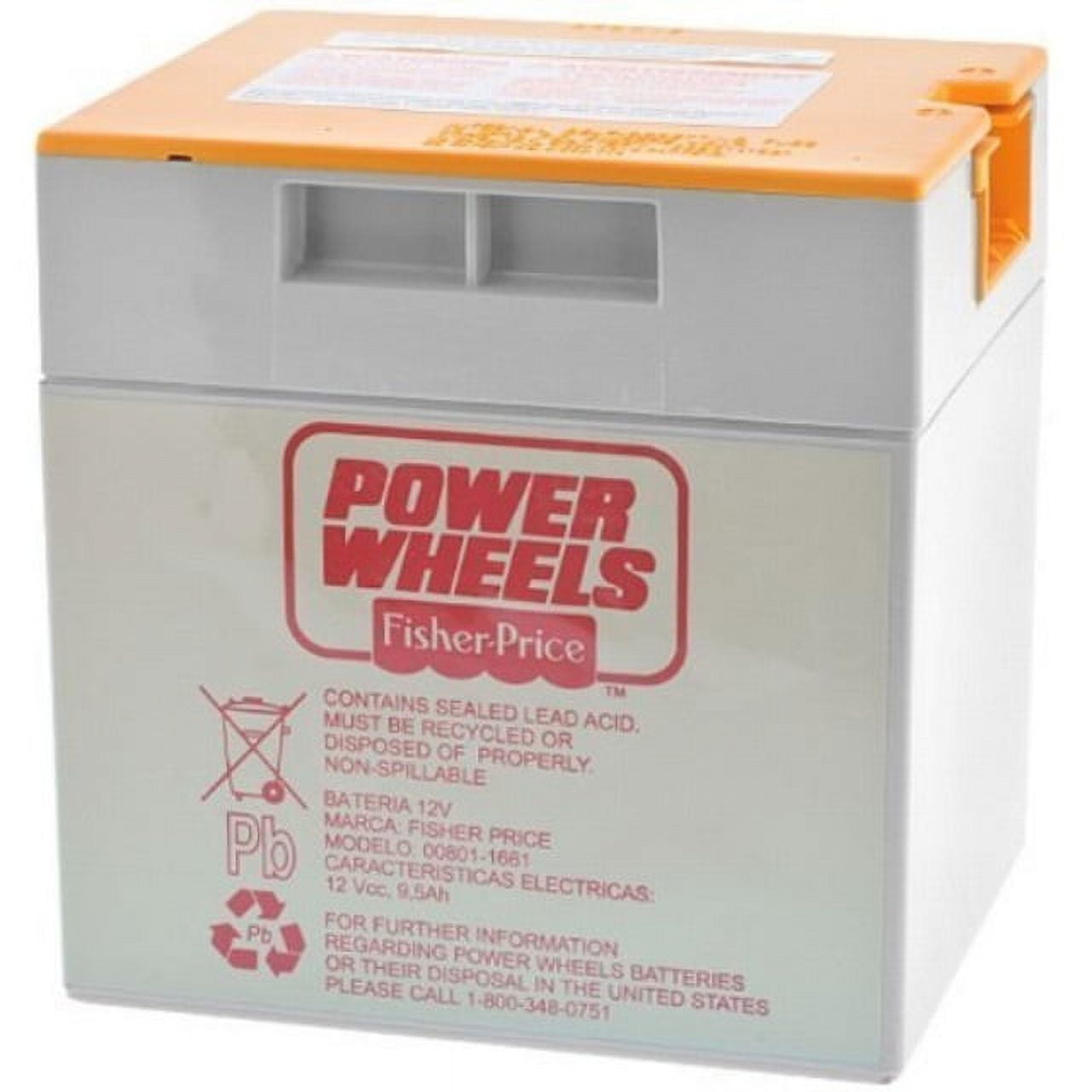 Fisher-Price Power Wheels 12V Upgrade Charger Battery Orange