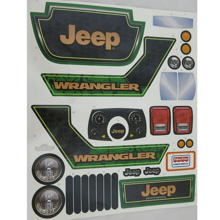 Power wheels jeep decals clearance