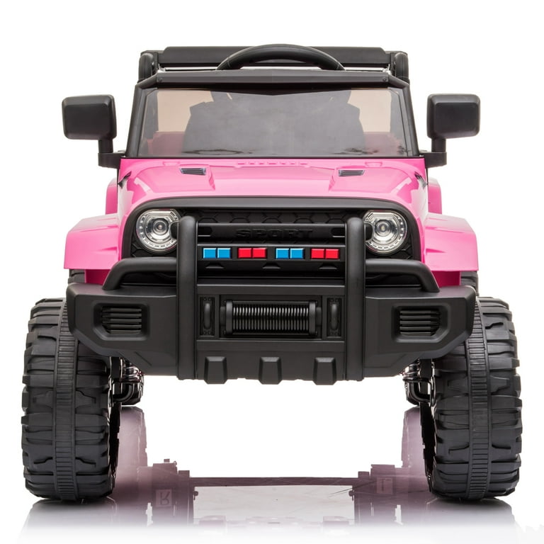 Princess Jeep Power Wheels Electric Toy with LED, Dual Drive, 12V