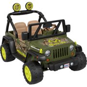 Power Wheels Realtree Jeep Wrangler Battery-Powered Ride-on, 12 V, Max Speed: 5 mph