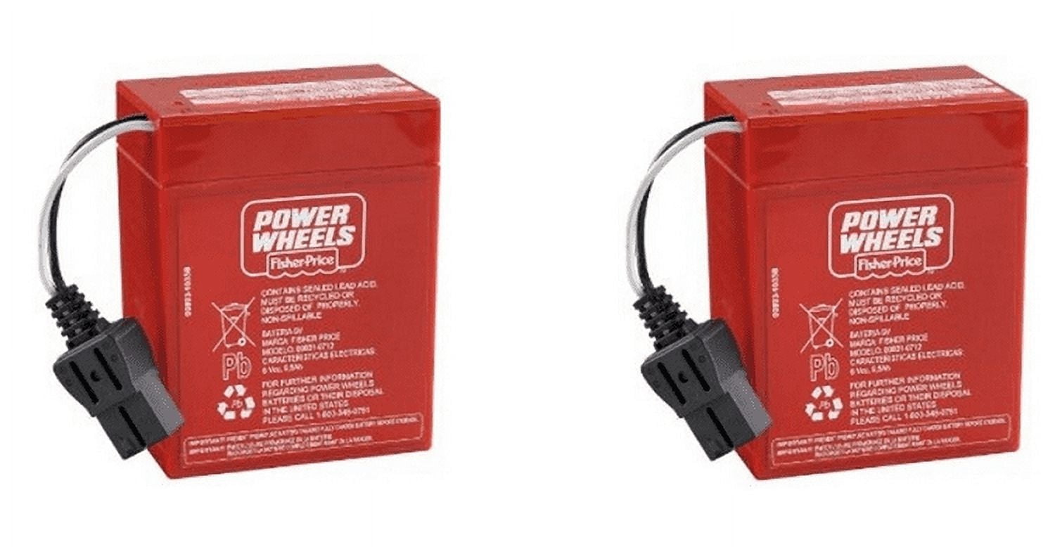 Power Wheels Super 6 Volt Red Battery 00801 0712 2 Pack