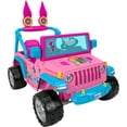 thumbnail image 1 of Power Wheels Trolls Band Together Jeep Wrangler Ride-on Toy, 12 V, Max Speed: 5 mph, 1 of 7