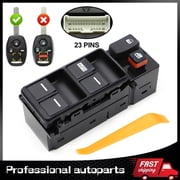 Power Window Door Master Control Switch Driver Side Left for 2003-2007 Honda Accord Sedan 35750-SDA-H12 Key w/o PANIC btn