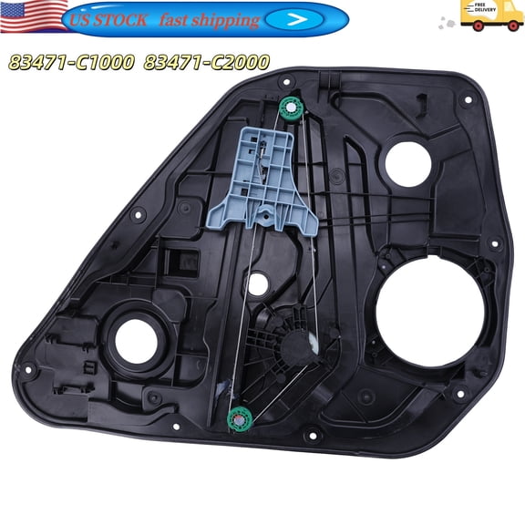 Power Window Regulator Panel w/o Motor Rear Left Driver Side Compatible for Hyundai Sonata 2.0L 2014-2019 Replaces 83471-C1000 83471-C2000