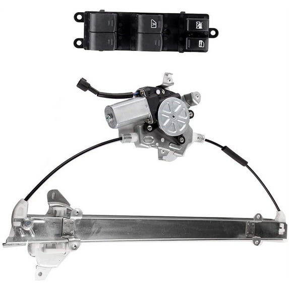 Power Window Regulator fit for 2005-2015 For Nissan Frontier Xterra 2009-2010 For Suzuki Equator Front Right Passengers Side with Motor Power Window Switch fit for 2005-2008 For Nissan Pathfin