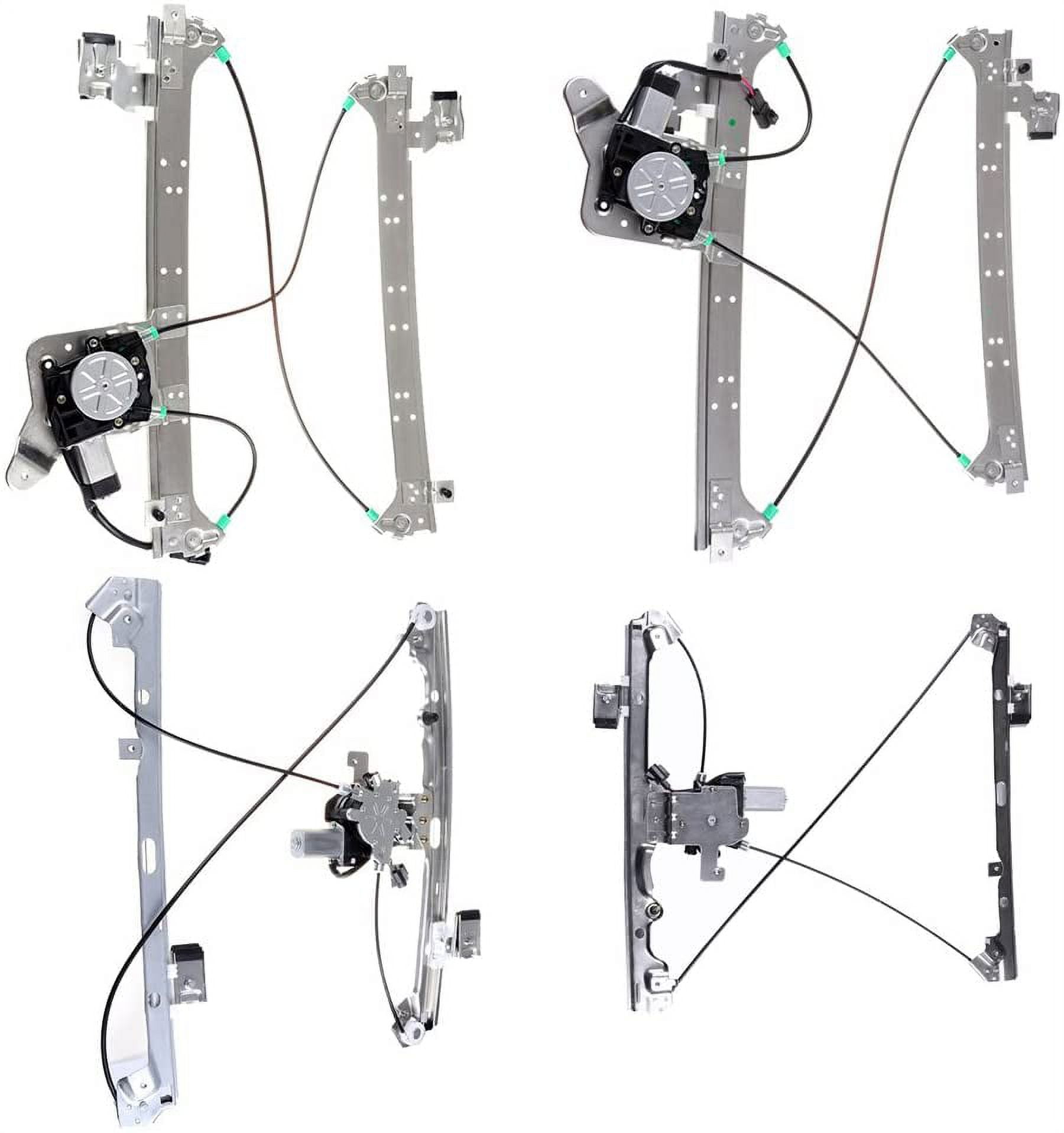 Power Window Regulators Front + Rear with Motor Assembly Replacement