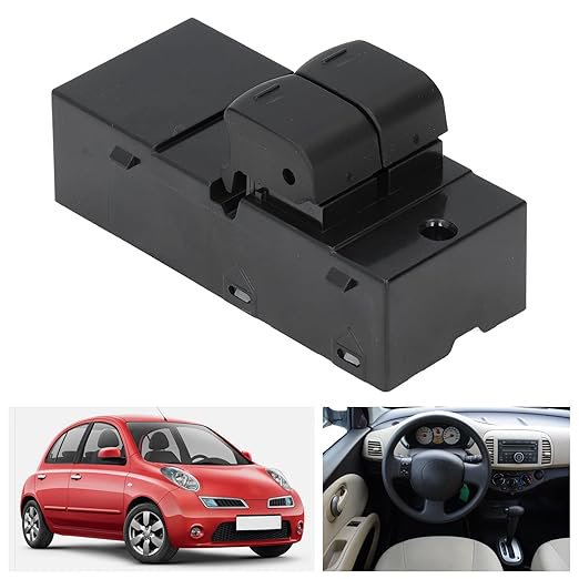 Power Window Switch Electric Window Regulator Switch Dual Door, for Micra III K12 20032010 25401ax600