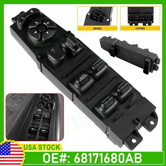 Power Window Switch Front Driver Side Master for 2003-2009 Dodge Ram Truck