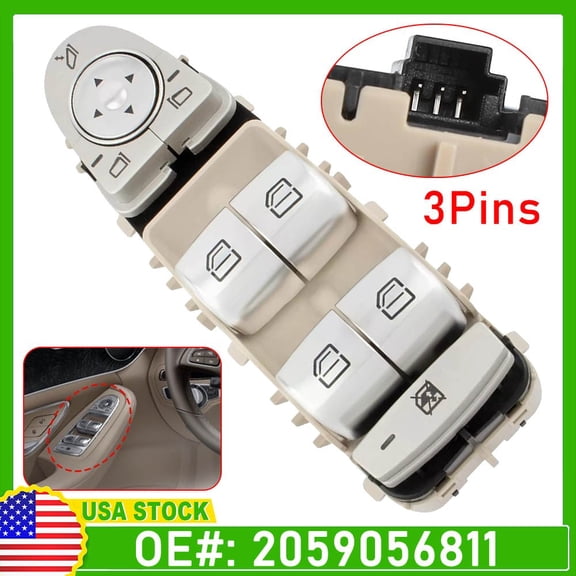 Power Window Switch Front Driver Side for Mercede-Benz C300 GLC300 C43 2015-2018