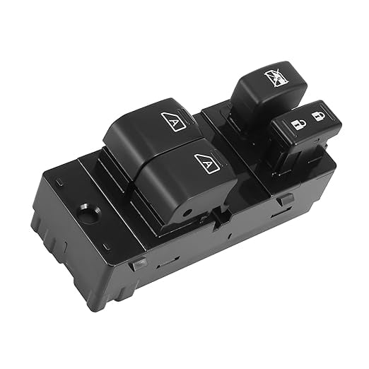 Power Window Switch, Front Left Driver Side Window Control Switch No.25401-JL44A for Infiniti G37 G25 Q60 Black, 1pcs